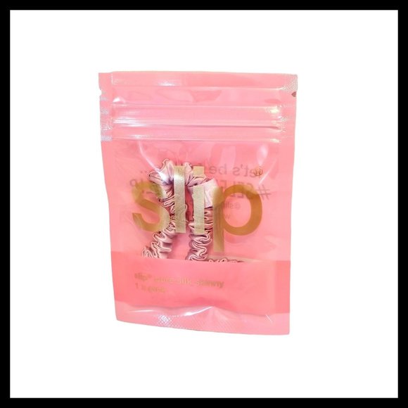 Slip Skinny PINK Pure Silk Scrunchie 1 Sealed Hair Tie - Picture 1 of 8